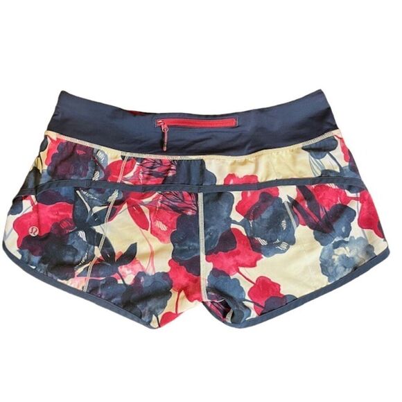 Lululemon Run: Speed Short 4way Stretch Inky Floral Ghost Inkwell Bumble Berry 6 - Picture 8 of 14